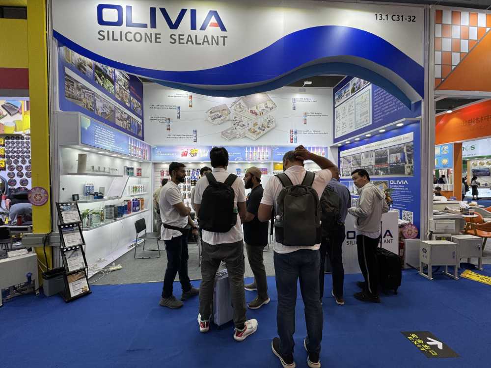 olivia silikónový tmel Canton Fair stánok